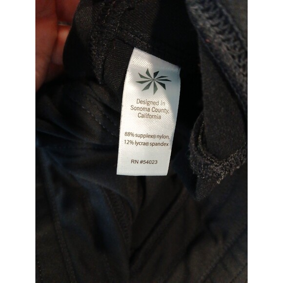 Athleta Womens Large Black Cropped Athletic Pants Stretch Ankle Drawstring Zip - Picture 8 of 11